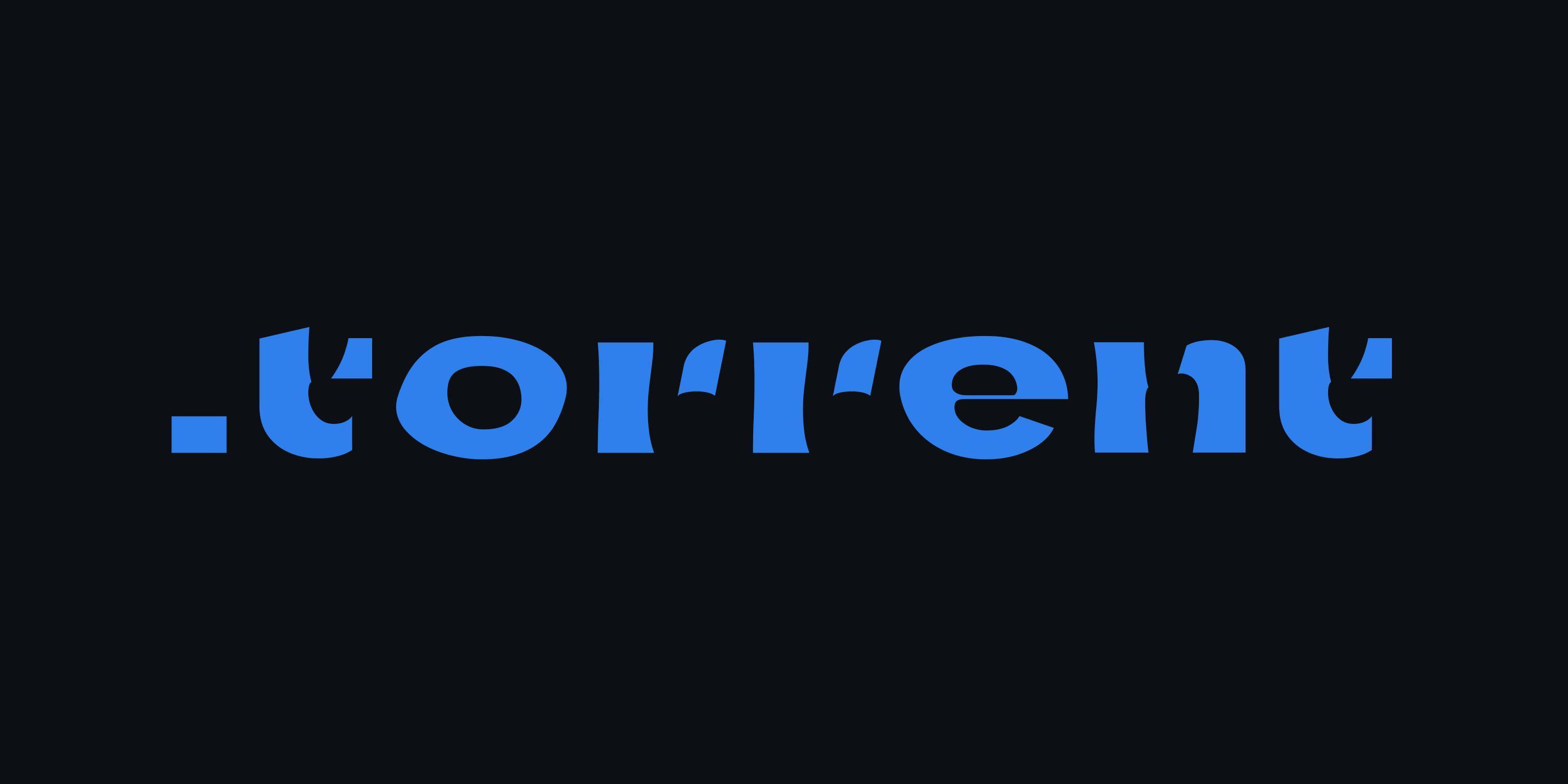The word .torrent in bold blue rounded letters on a dark background.